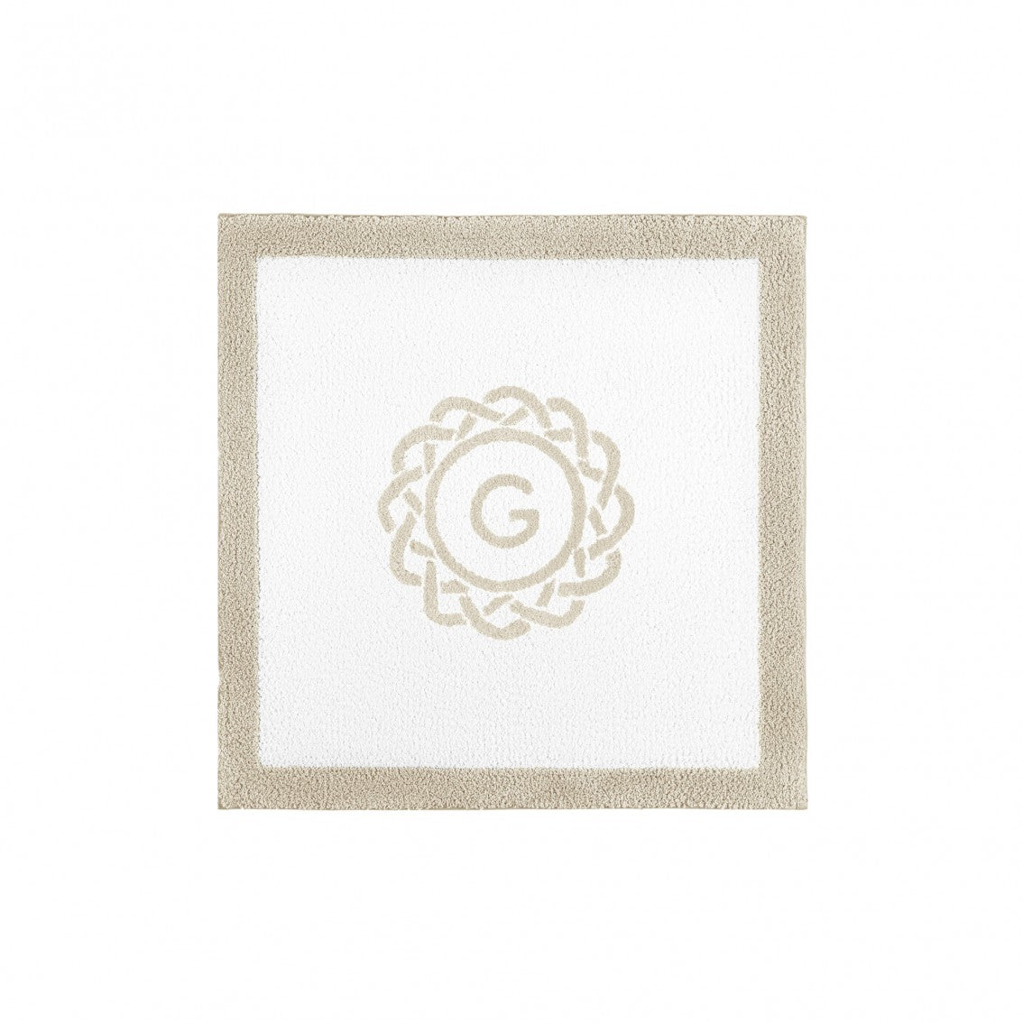 Egoist Border Monogram Bath Rug - FOG - 24''x24'' | Square