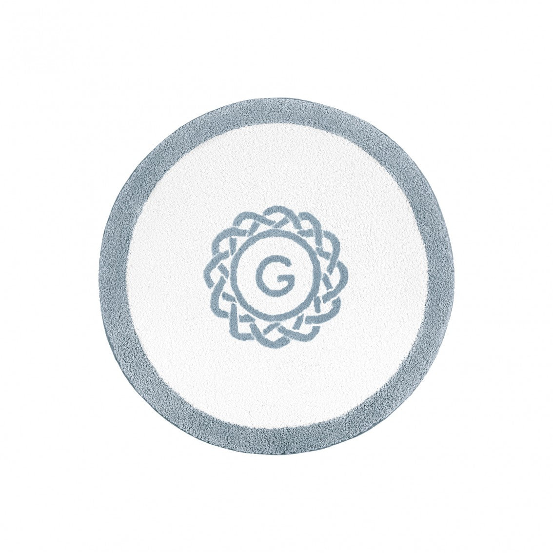 Egoist Border Monogram Bath Rug - FRENCHBLUE - Ø 39'' | Round