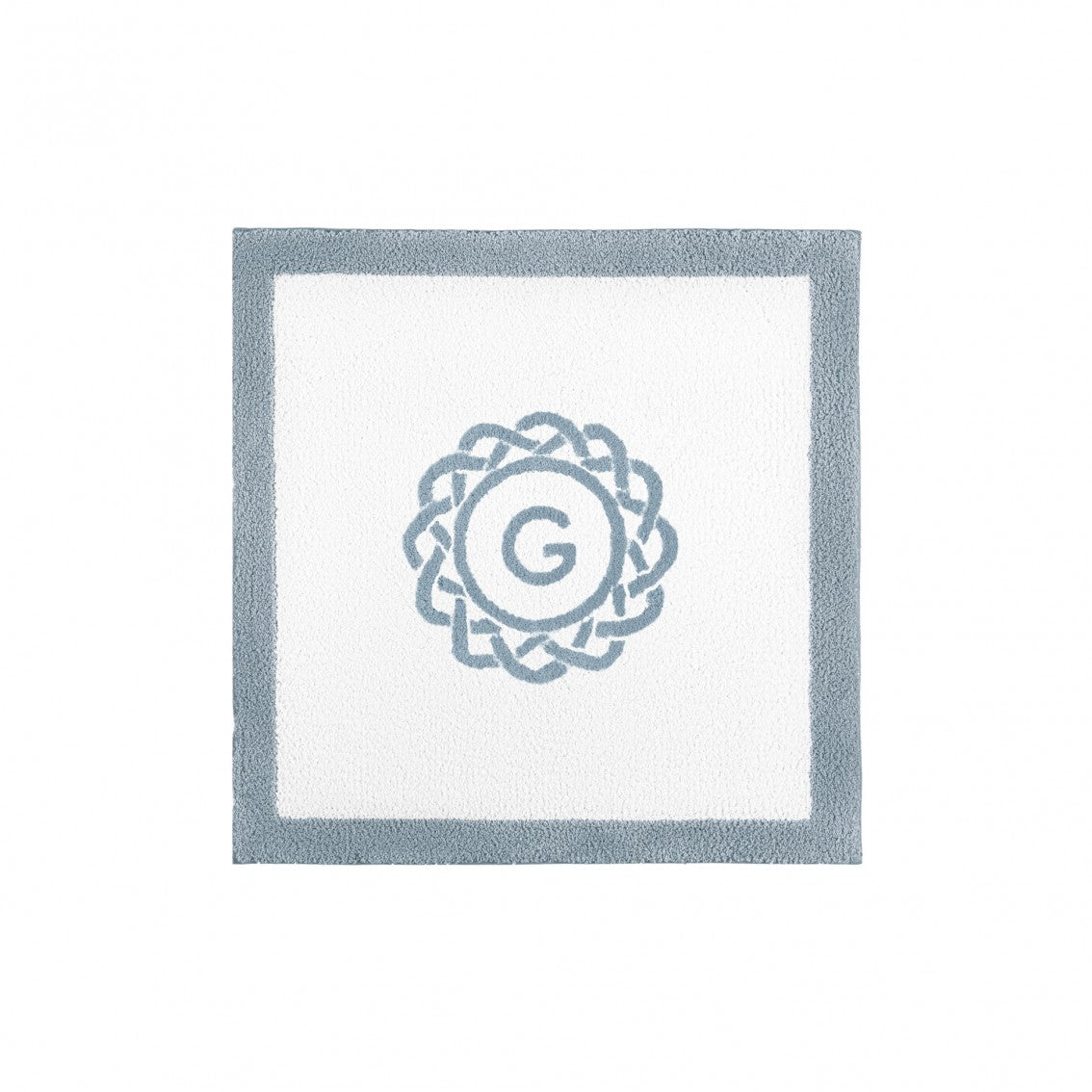 Egoist Border Monogram Bath Rug - FRENCHBLUE - 24''x24'' | Square