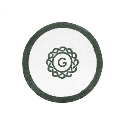 Egoist Border Monogram Bath Rug - MOSS - Ø 39'' | Round