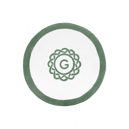 Egoist Border Monogram Bath Rug - JADE - Ø 39'' | Round