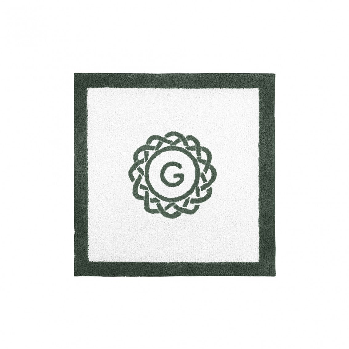 Egoist Border Monogram Bath Rug - MOSS - 24''x24'' | Square