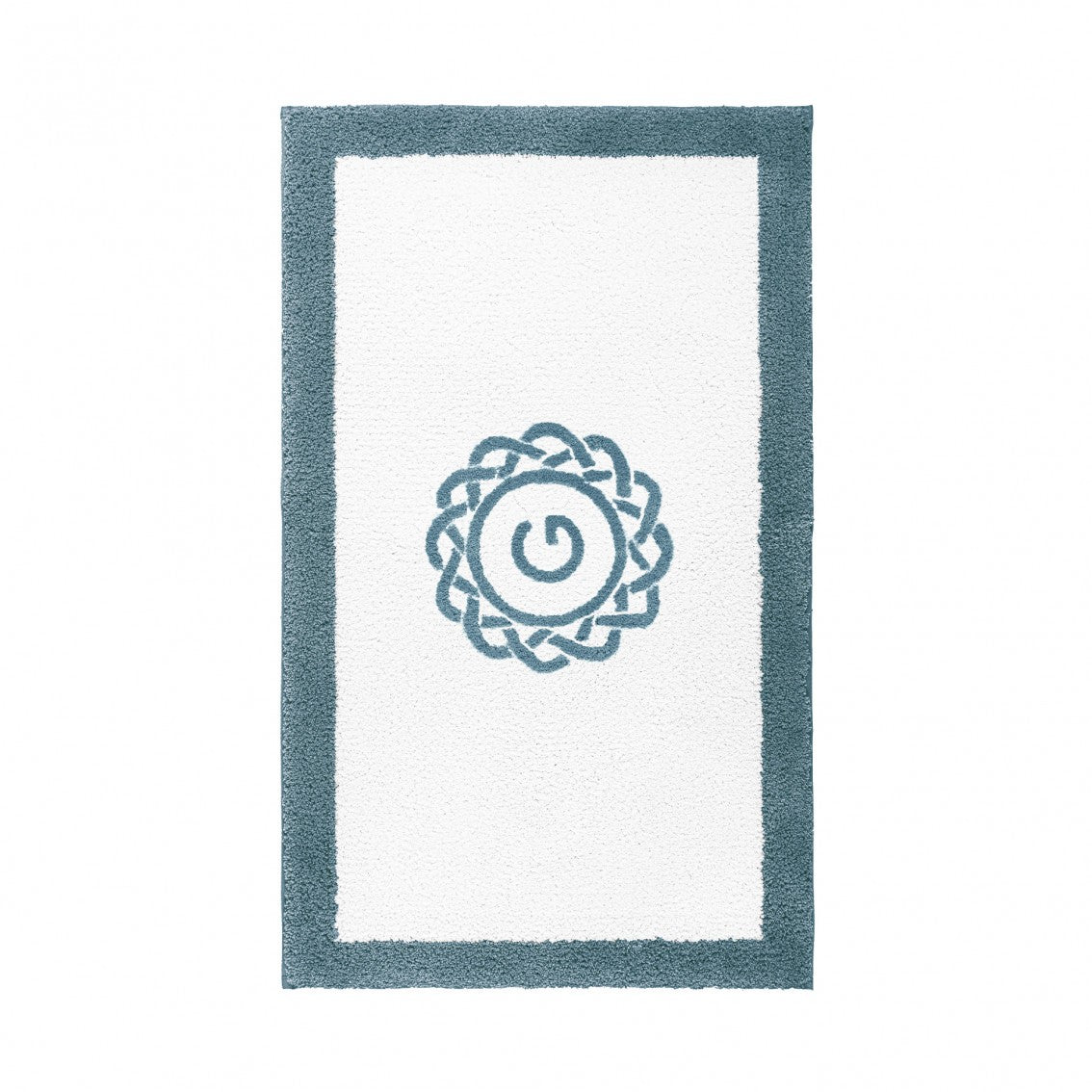 Egoist Border Monogram Bath Rug - PEACOCK - 32''x63'' | Rectangular