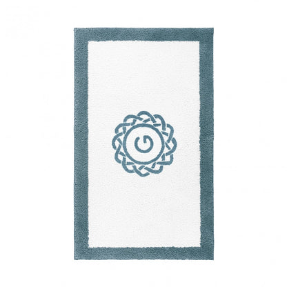 Egoist Border Monogram Bath Rug - PEACOCK - 32''x63'' | Rectangular