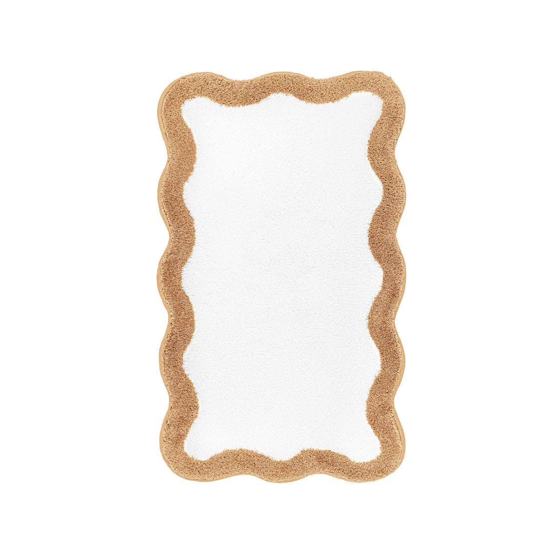 Egoist Border Bath Rug - TOAST - 28'' x 47'' | Scalloped