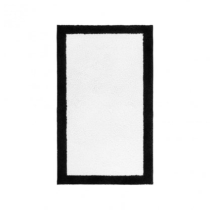 Egoist Border Bath Rug - BLACK - 32''x63'' | Rectangular