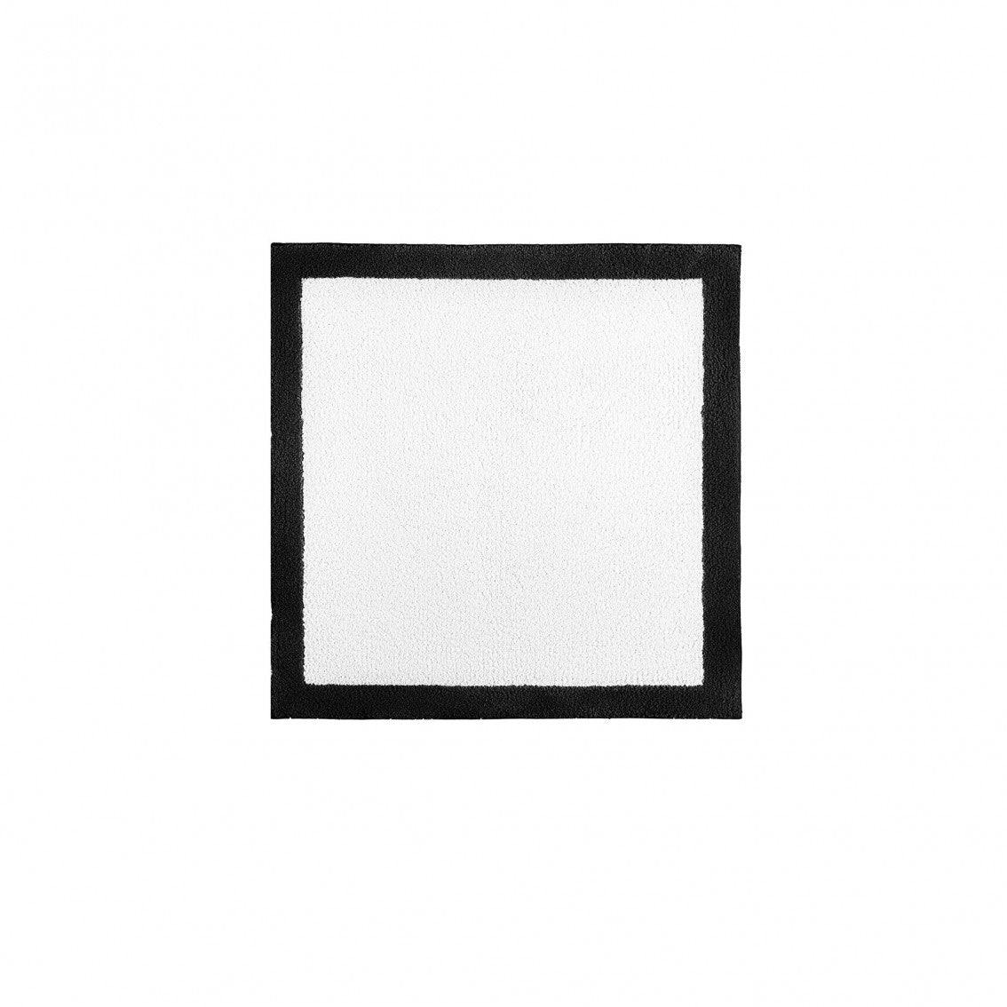 Egoist Border Bath Rug - BLACK - 24''x24'' | Square