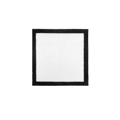 Egoist Border Bath Rug - BLACK - 24''x24'' | Square