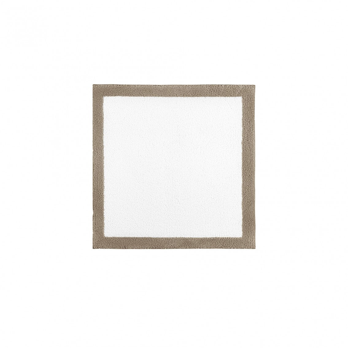 Egoist Border Bath Rug - STONE - 24''x24'' | Square