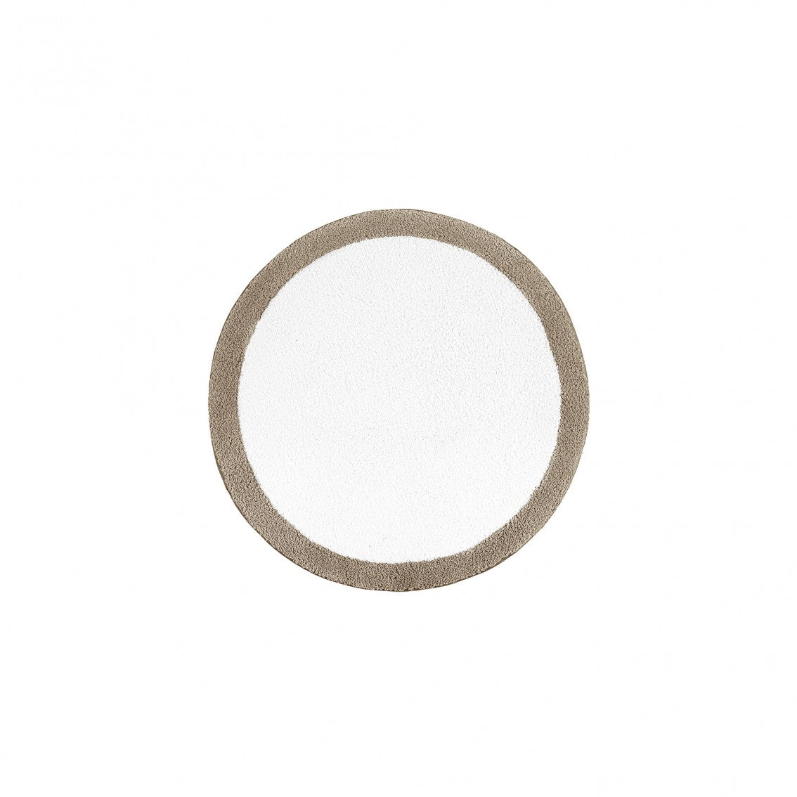 Egoist Border Bath Rug - STONE - Ø 39'' | Round