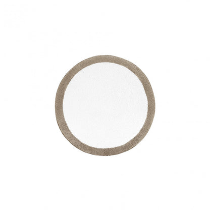 Egoist Border Bath Rug - STONE - Ø 39'' | Round