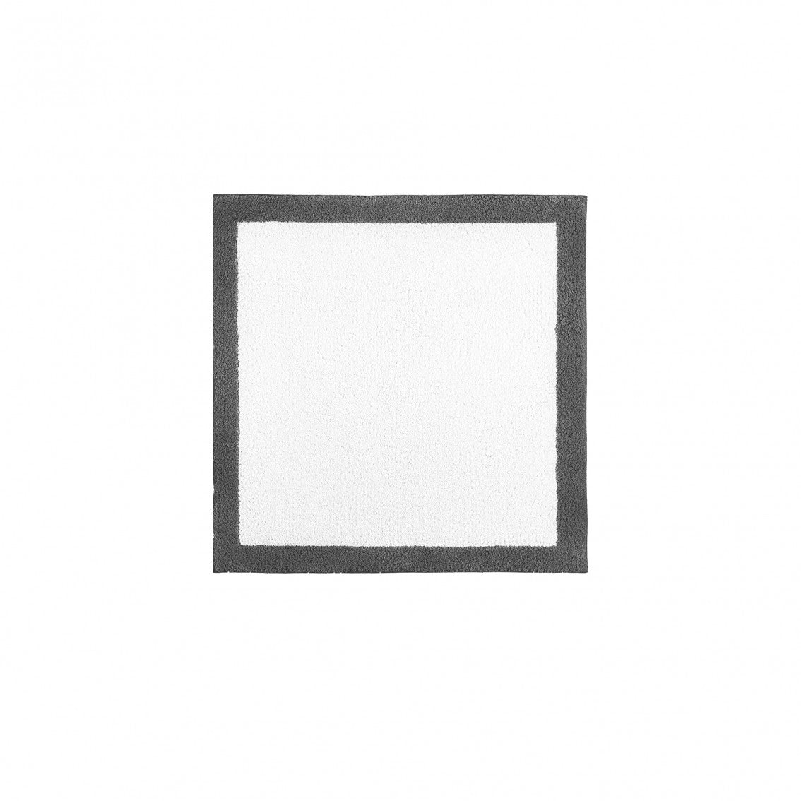 Egoist Border Bath Rug - STORM - 24''x24'' | Square