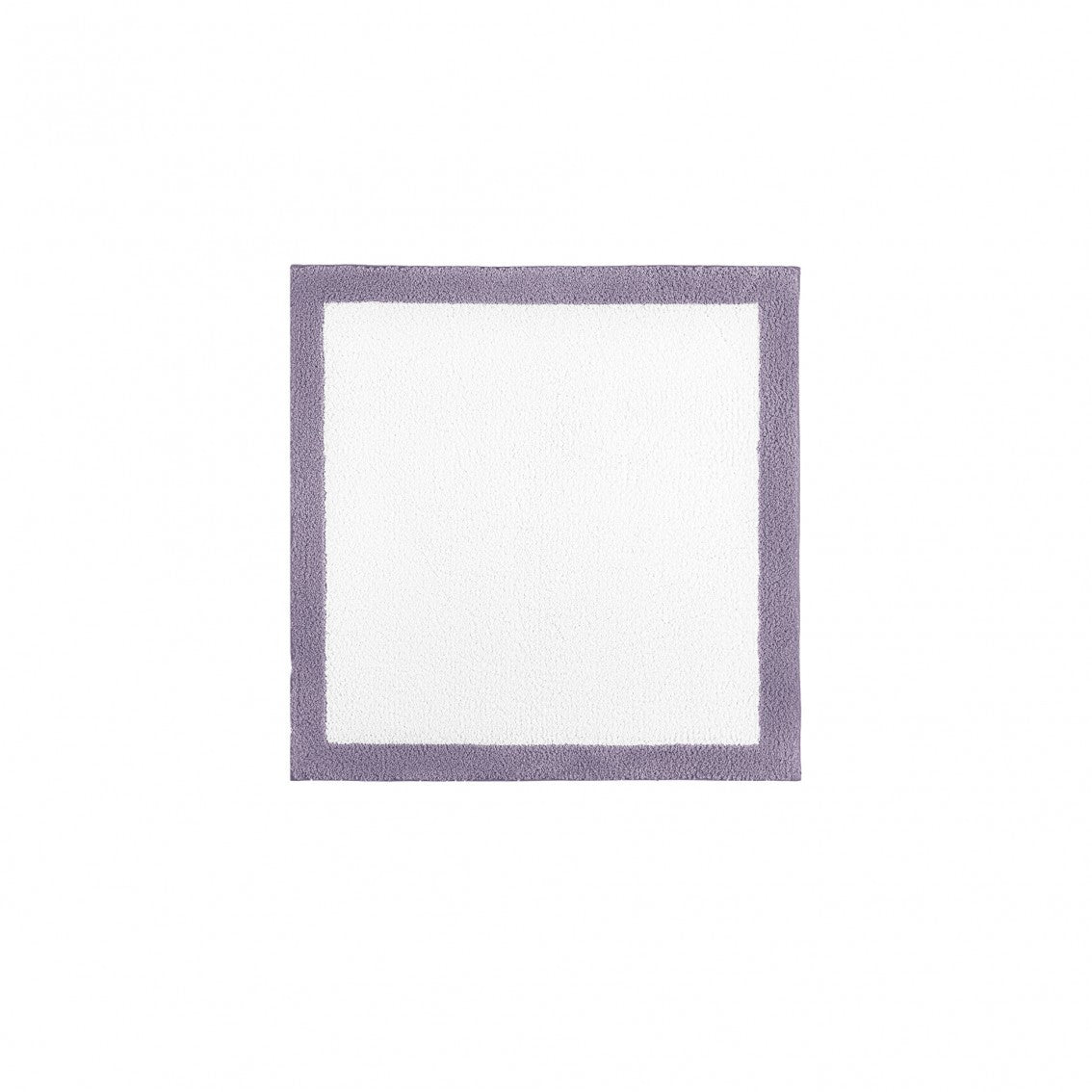 Egoist Border Bath Rug - LAVANDER - 24''x24'' | Square