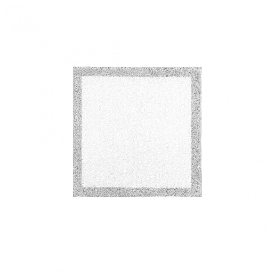 Egoist Border Bath Rug - SILVER - 24''x24'' | Square
