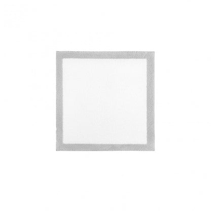 Egoist Border Bath Rug - SILVER - 24''x24'' | Square
