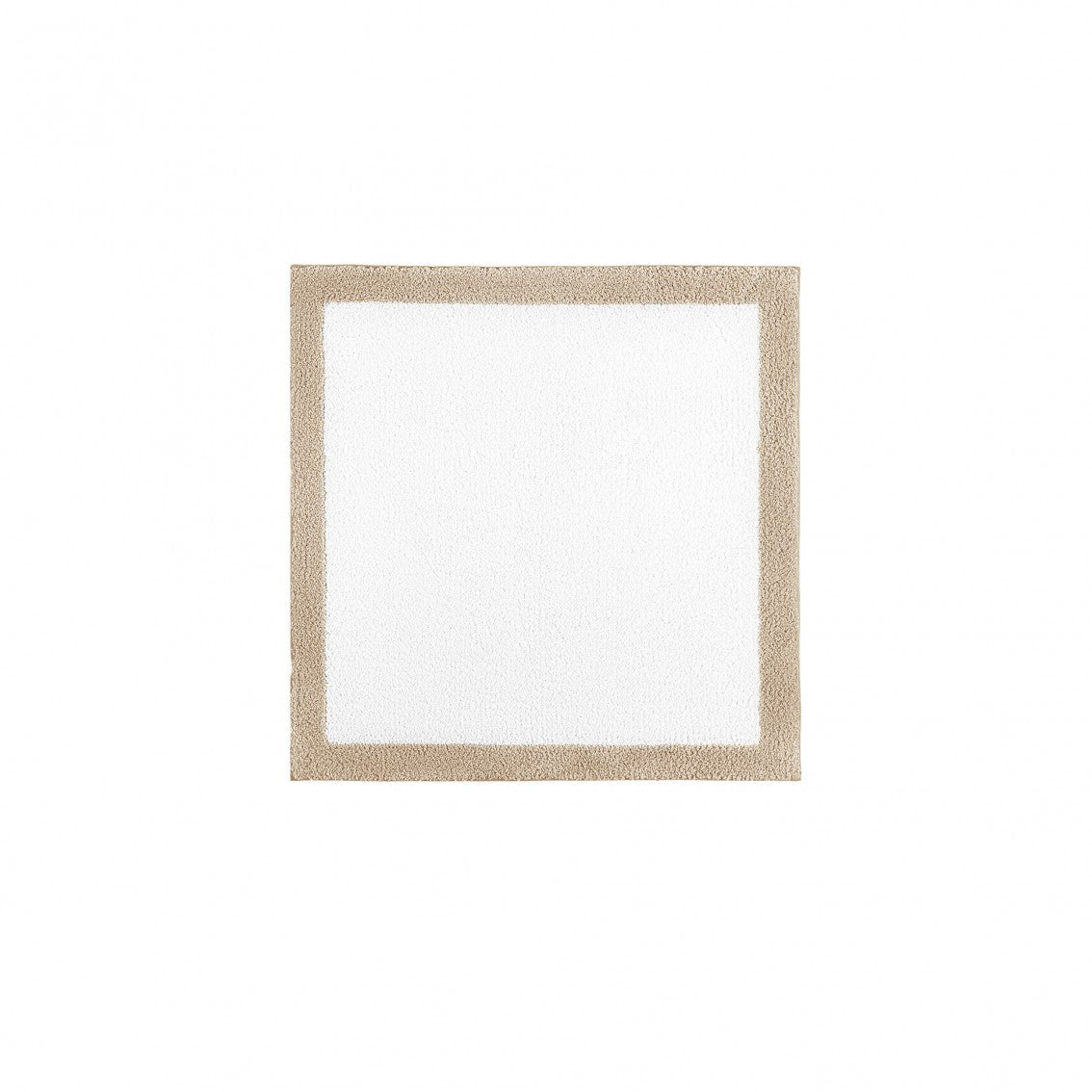 Egoist Border Bath Rug - LINEN - 24''x24'' | Square