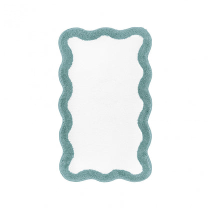 Egoist Border Bath Rug - BALTIC - 28'' x 47'' | Scalloped