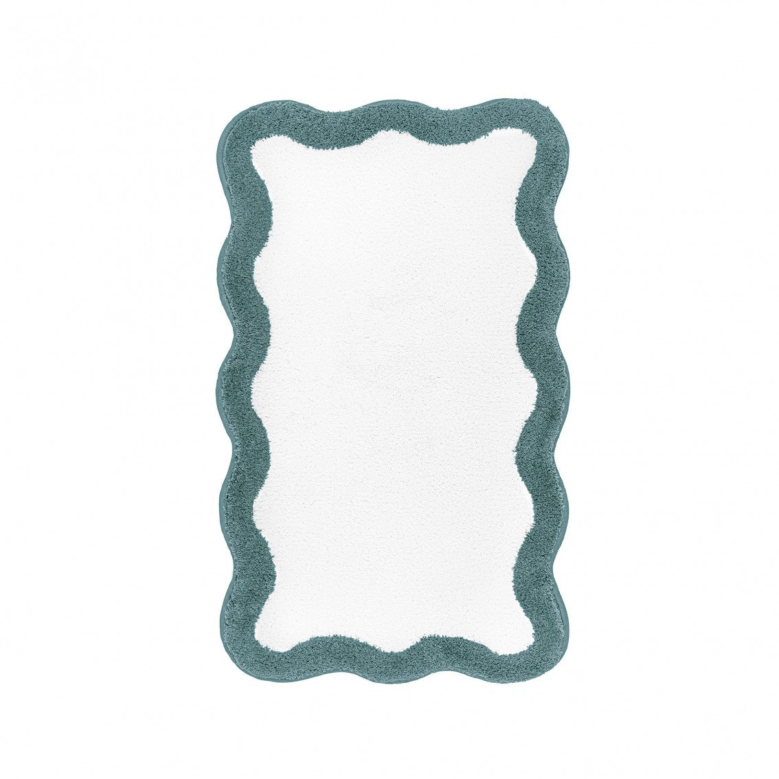 Egoist Border Bath Rug - DEEP SEA - 28'' x 47'' | Scalloped