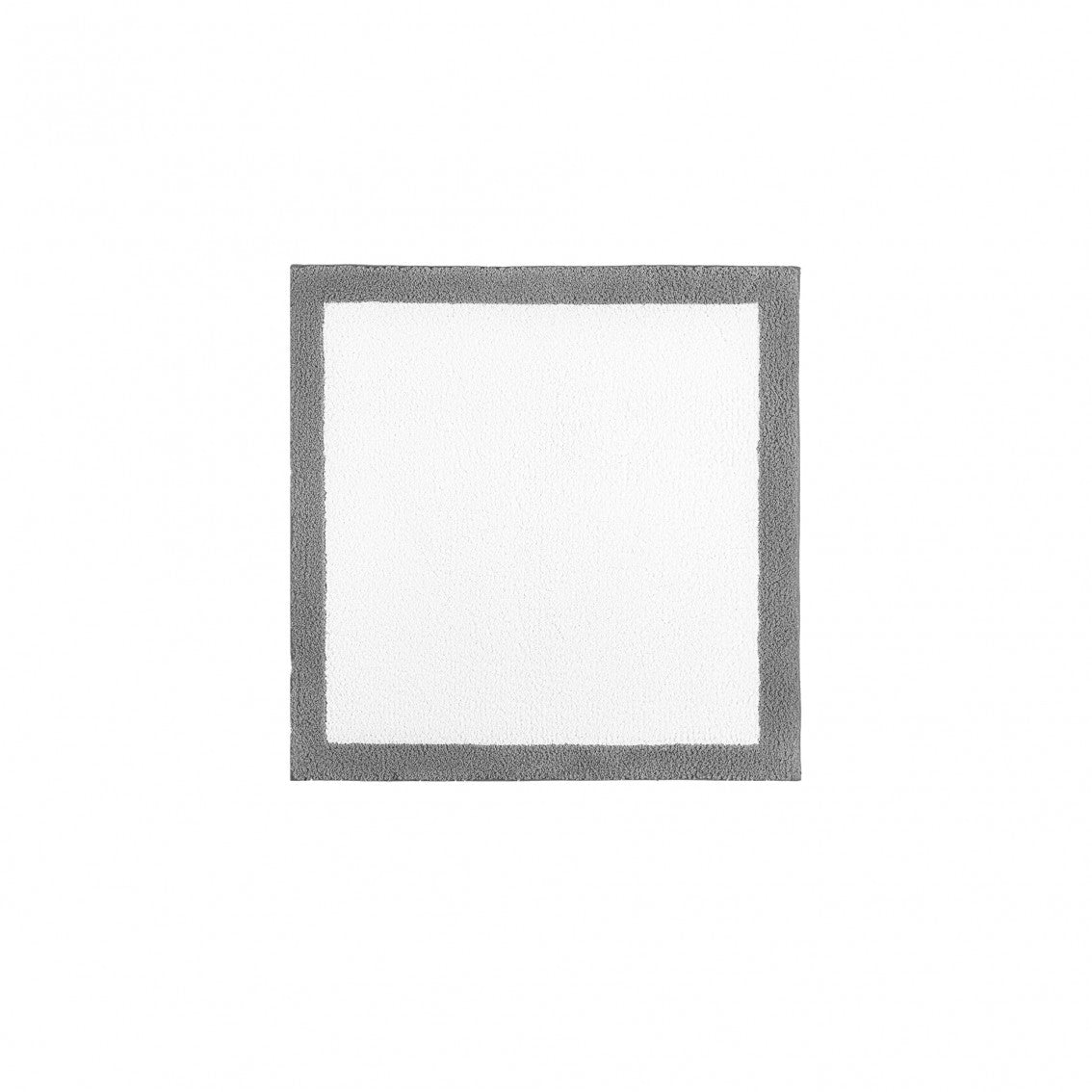 Egoist Border Bath Rug - STEEL - 24''x24'' | Square