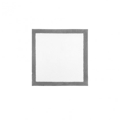 Egoist Border Bath Rug - STEEL - 24''x24'' | Square