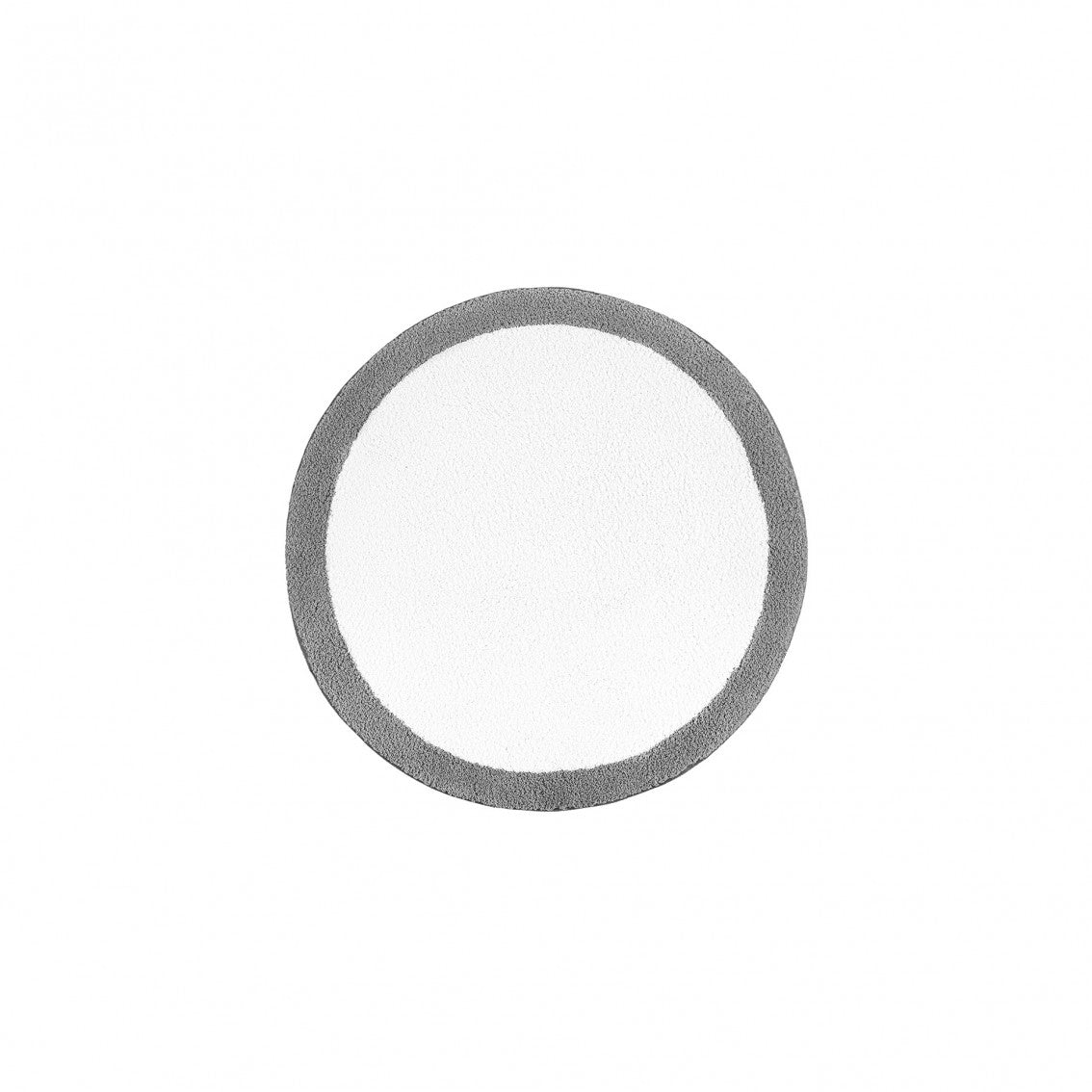 Egoist Border Bath Rug - STEEL - Ø 39'' | Round