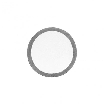Egoist Border Bath Rug - STEEL - Ø 39'' | Round