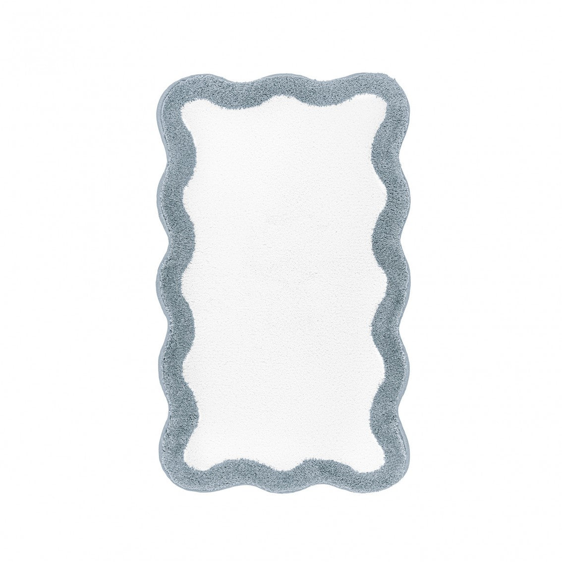 Egoist Border Bath Rug - FRENCHBLUE - 28'' x 47'' | Scalloped
