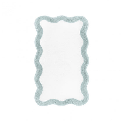 Egoist Border Bath Rug - SEAMIST - 28'' x 47'' | Scalloped