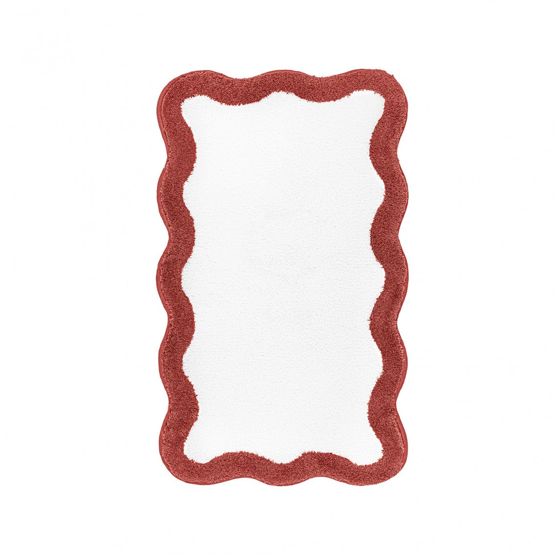 Egoist Border Bath Rug - CHERRY - 28'' x 47'' | Scalloped