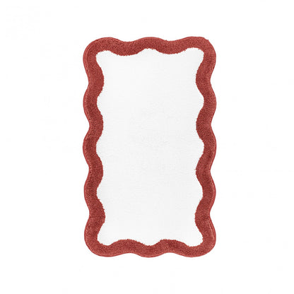 Egoist Border Bath Rug - CHERRY - 28'' x 47'' | Scalloped