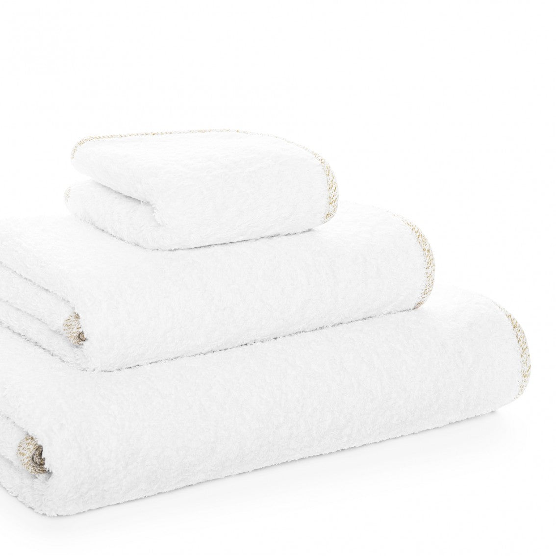 Parson Bath Towel - WHITE/GOLD
