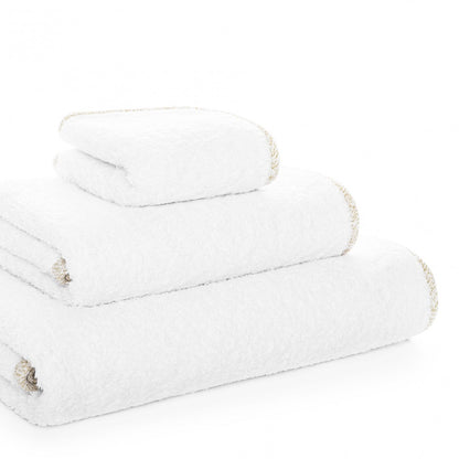 Parson Bath Towel - WHITE/GOLD