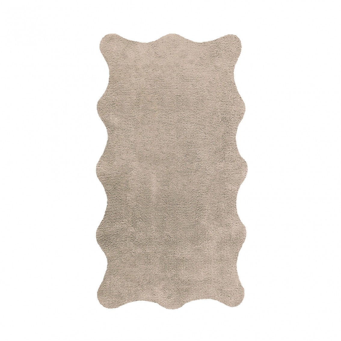 Plain Egoist Bath Rug - LINEN - 28'' x 47'' | Scalloped