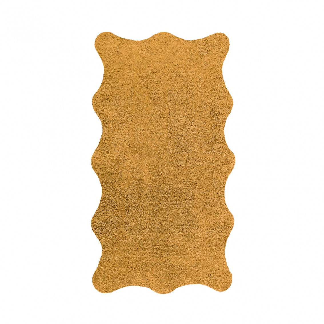 Plain Egoist Bath Rug - CAMEL - 28'' x 47'' | Scalloped