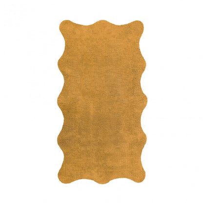 Plain Egoist Bath Rug - CAMEL - 28'' x 47'' | Scalloped