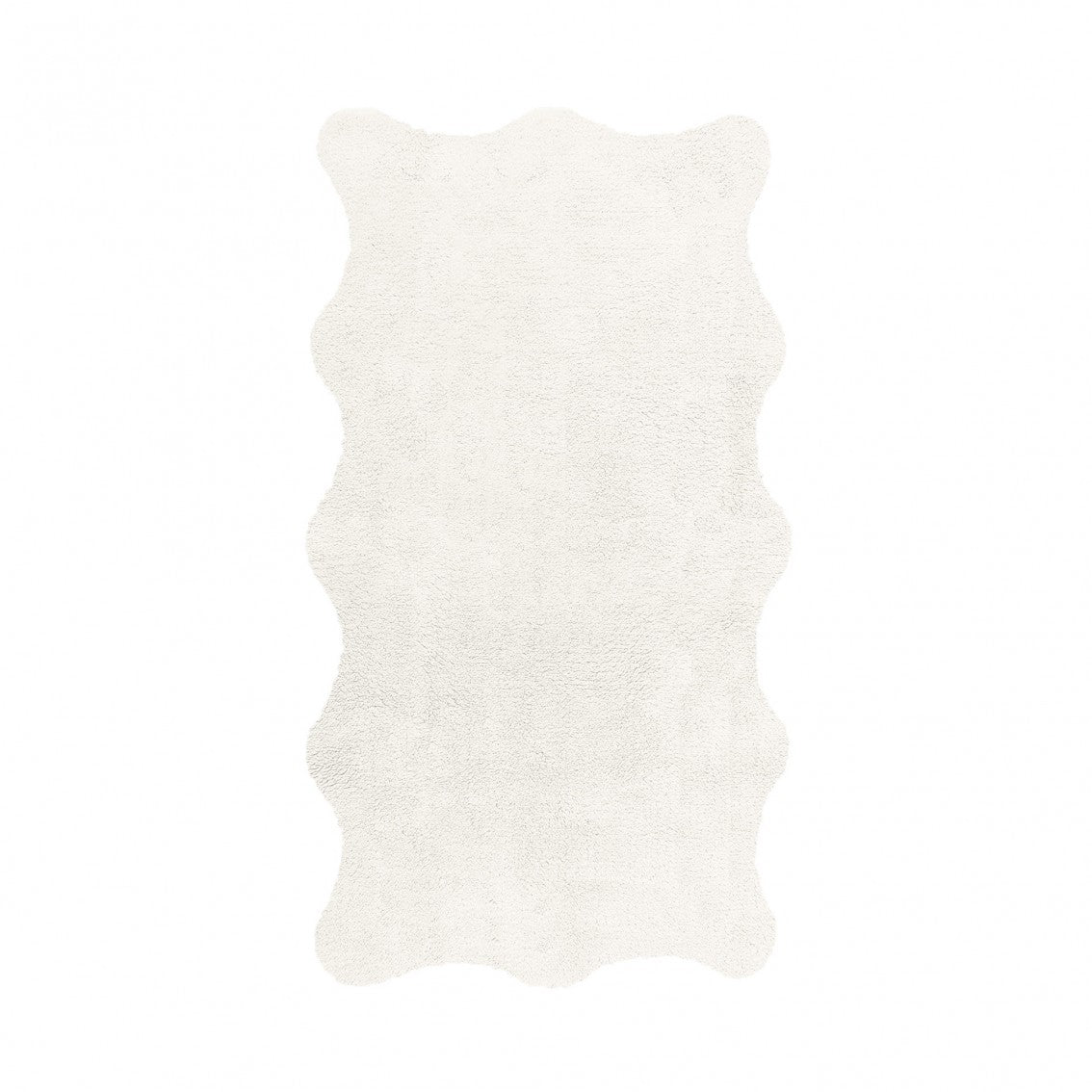 Plain Egoist Bath Rug - SNOW - 28'' x 47'' | Scalloped
