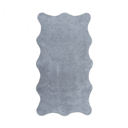 Plain Egoist Bath Rug - FRENCHBLUE - 28'' x 47'' | Scalloped