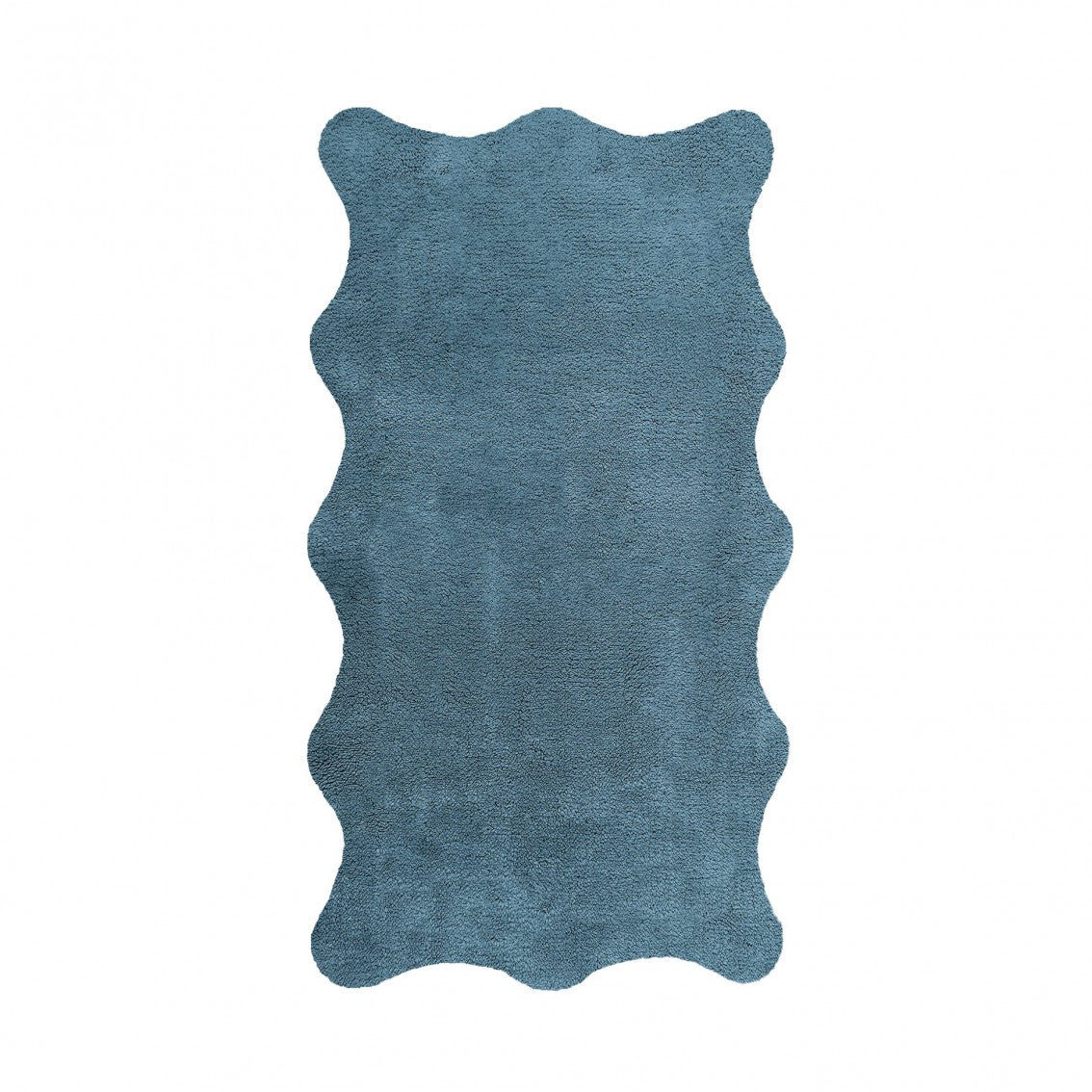 Plain Egoist Bath Rug - PEACOCK - 28'' x 47'' | Scalloped