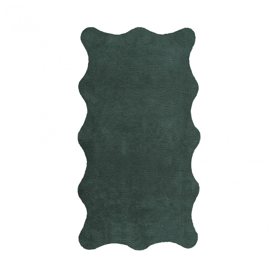 Plain Egoist Bath Rug - MOSS - 28'' x 47'' | Scalloped