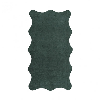 Plain Egoist Bath Rug - MOSS - 28'' x 47'' | Scalloped