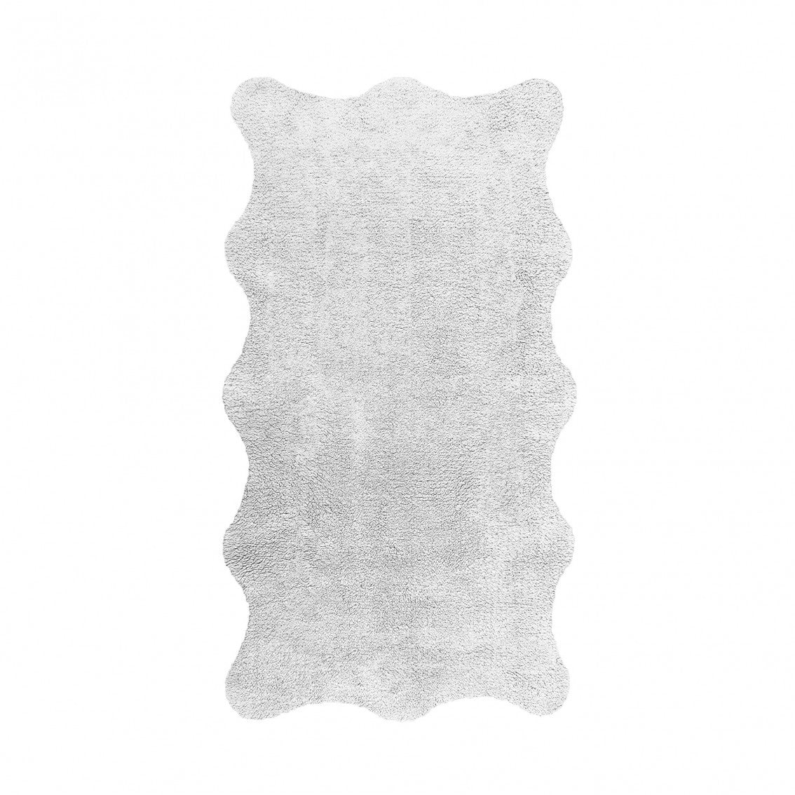 Plain Egoist Bath Rug - CLOUD - 28'' x 47'' | Scalloped