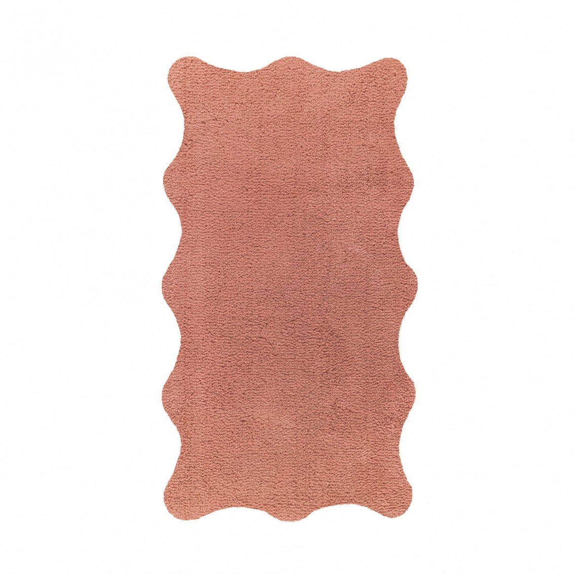 Plain Egoist Bath Rug - TERRACOTA - 28'' x 47'' | Scalloped
