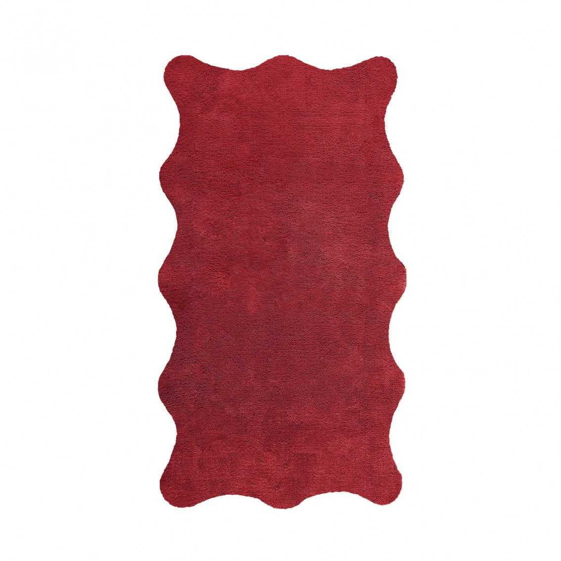 Plain Egoist Bath Rug - CHERRY - 28'' x 47'' | Scalloped