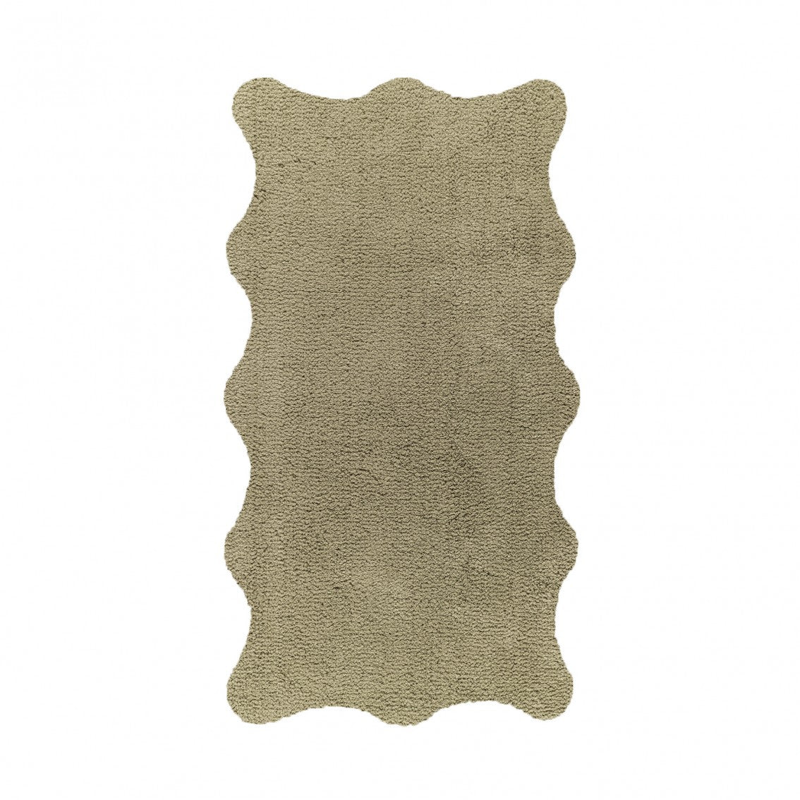 Plain Egoist Bath Rug - SAGE - 28'' x 47'' | Scalloped