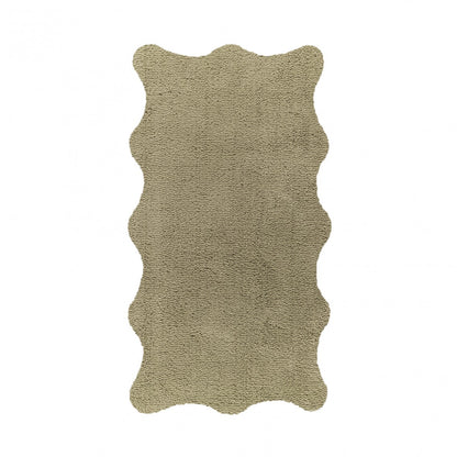 Plain Egoist Bath Rug - SAGE - 28'' x 47'' | Scalloped
