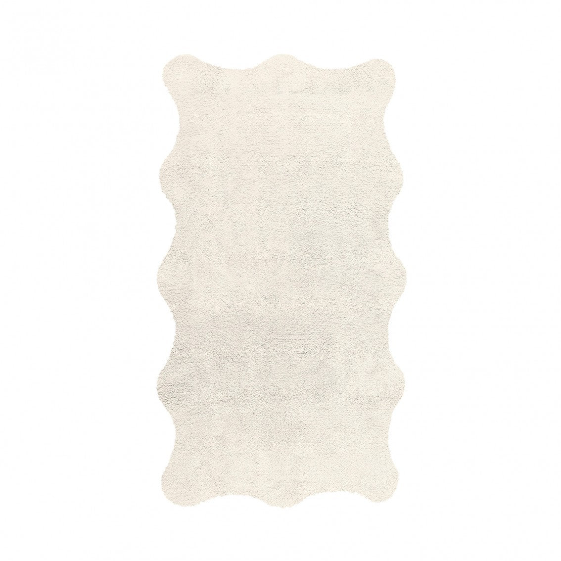 Plain Egoist Bath Rug - NATURAL - 28'' x 47'' | Scalloped