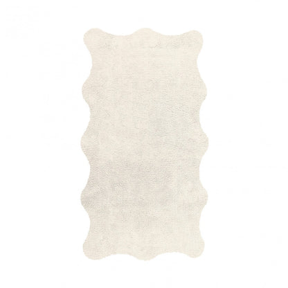 Plain Egoist Bath Rug - NATURAL - 28'' x 47'' | Scalloped