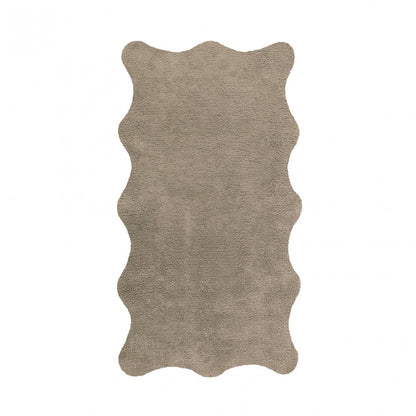 Plain Egoist Bath Rug - STONE - 28'' x 47'' | Scalloped