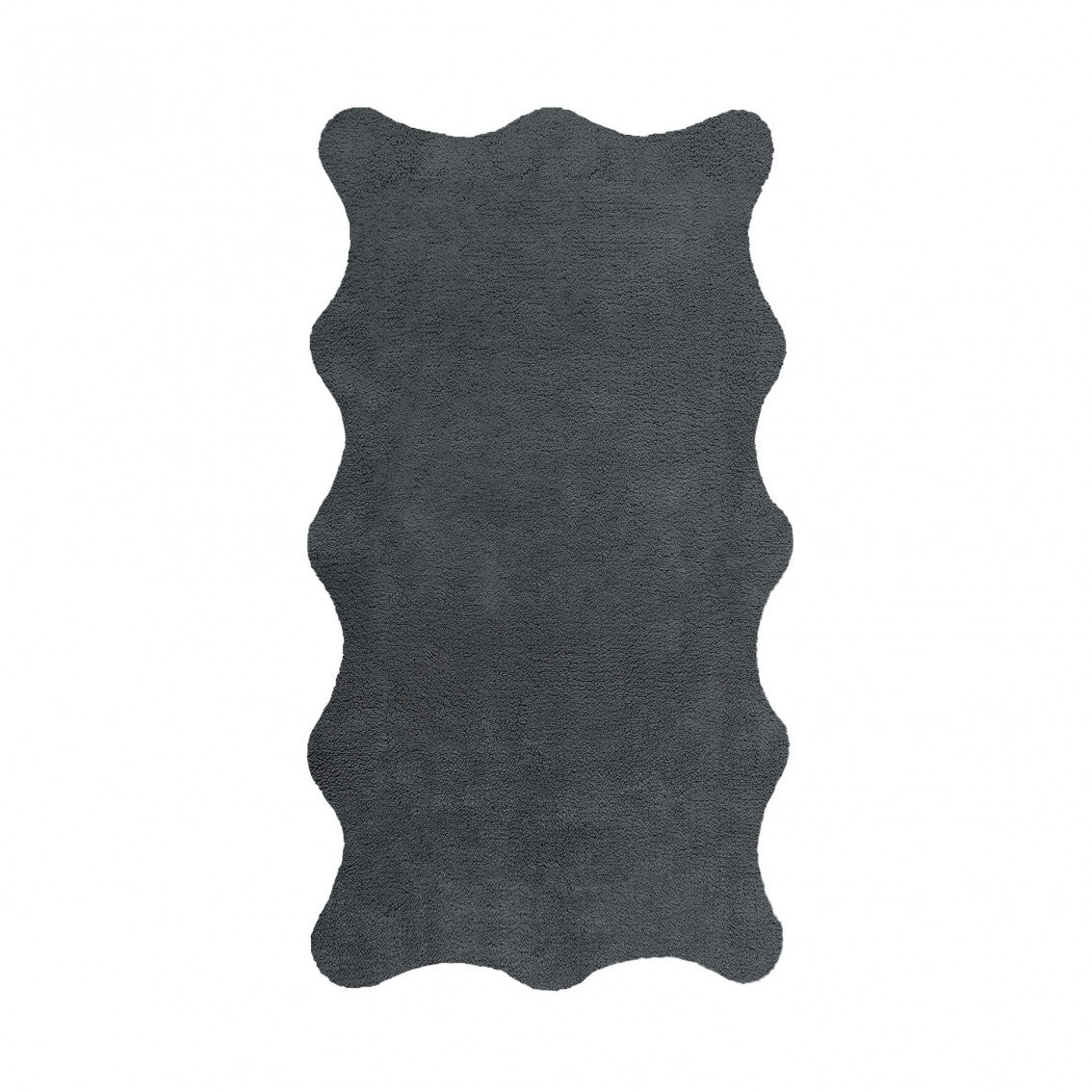 Plain Egoist Bath Rug - STORM - 28'' x 47'' | Scalloped