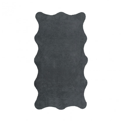 Plain Egoist Bath Rug - STORM - 28'' x 47'' | Scalloped